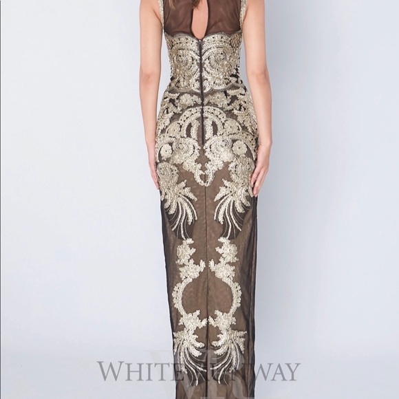 ✨HOST PICK✨ Jadore Gold Lace Mesh Formal Gown - Picture 7 of 9